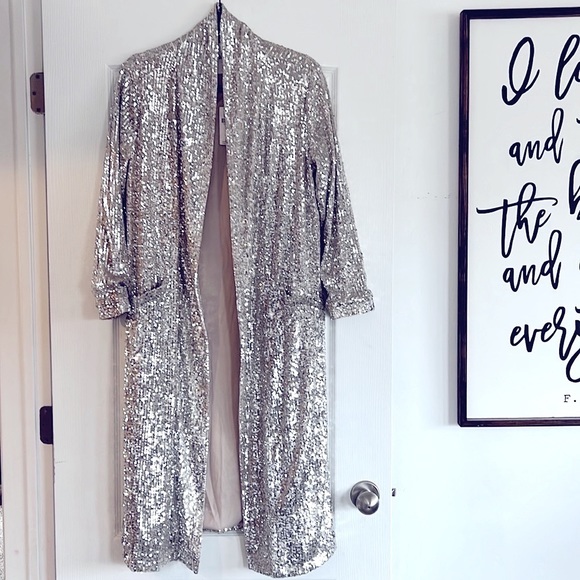 Sold ‼️Anthropologie Sequin Duster Jacket NWT - Picture 2 of 8